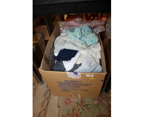 A BOX OF VINTAGE CHILDRENS CLOTHING ETC