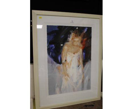 A FRAMED AND GLAZED CHRISTINE COMYN LTD EDITION PRINT