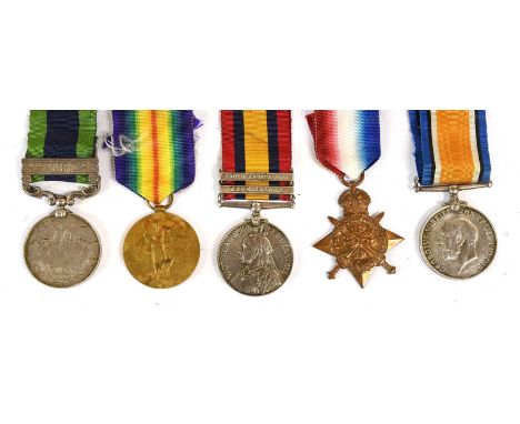 A Late 19th/Early 20th Century Group of Five Medals, awarded to 5745 C.Q.M.S. A.E. HEMBLYS, 1/DUKE OF WELLINGTON'S (WEST RIDI