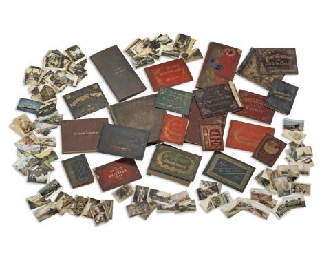 A collection of souvenir photo books and postcardsTo include The 'Camera' Series: Album of Views of Edinburgh, and various ot