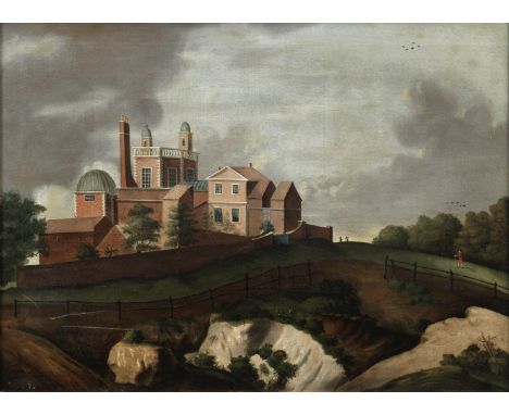 British School (18th Century)The Royal Observatory, Greenwich and its meridian buildings from the south-south-east, c. 1790Oi