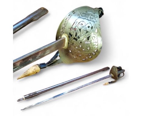 An Edward VIII &nbsp;1897 Pattern Infantry Officer`s sword, the fullered steel blade etched with royal cypher, pierced nickel