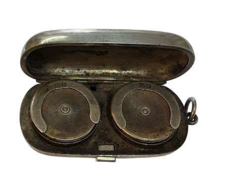 An Edwardian silver double sovereign case, Aaron Lufkin Dennison, Birmingham, 1910 39g gross