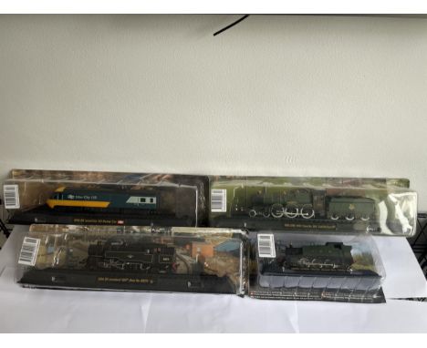 FOUR BOXED AMER CON TRAIN ENGINE MODELS TO INCLUDE THREE STEAM AND A BRITISH RAIL INTERCITY 