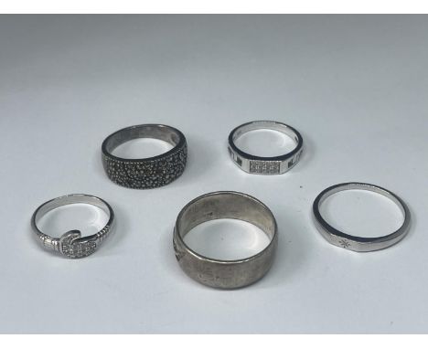 FIVE SILVER RINGS 