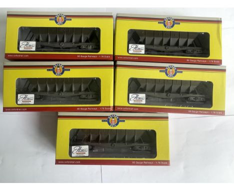 FIVE BOXED OXFORD RAIL 00 GAUGE FREIGHT HOPPER WAGONS 