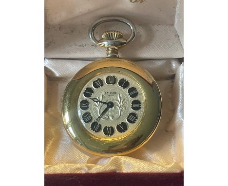 A SILVER PLATED FOB WATCH 