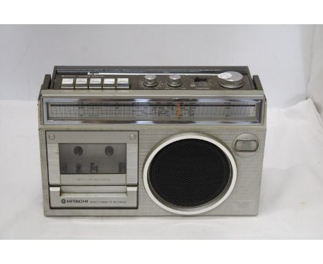 A VVINTAGE HITACHI, RADIO CASSETTE RECORDER 