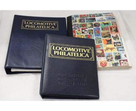 A COLLECTION OF LOCOMOTIVE FIRST DAY COVERS AND STAMPS 