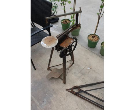 A VINTAGE GEM TREADLE SCROLL SAW 