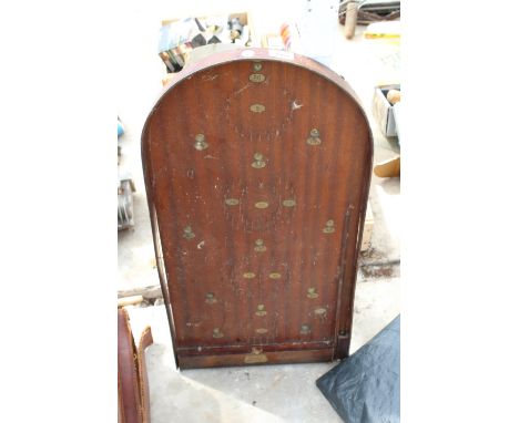 A VINTAGE WOODEN BAGATELLE GAME 
