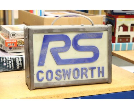 AN RS COSWORTH ILLUMINATED LIGHT BOX SIGN - 30 X 20 CM 