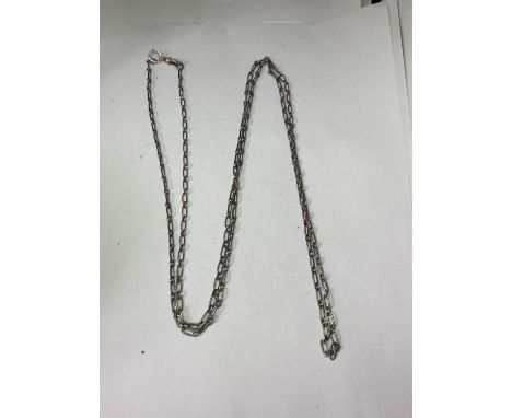A SILVER MUFF CHAIN 
