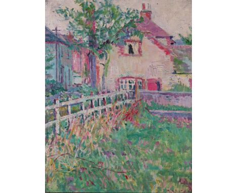  ‡ M. A. Mathers (20th Century) Evening Glow, Singleton, Sussex, April 1918 Signed Oil on canvas 45.5 x 35.5cm ++Unlined, pin