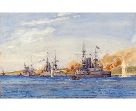  ‡ Norman Wilkinson (1878-1971) The landing in Suvla Bay, Gallipoli, 7 August 1915; Suvla Bay attack 21 August, 1915 A pair, 