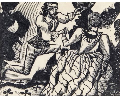 Eric Ravilious (1903-1942) A ballad upon a wedding A pair, both signed Both woodcuts Each 5 x 6.5cm With a further unsigned p