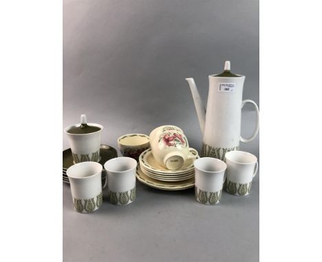SUSIE COOPER FLORAL TEA SERVICE, along with another part tea service