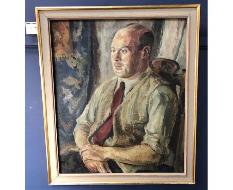 GEORGE H MCINTOSH, PORTRAIT OF MAN oil on board, signed 77cm x 63cm Framed