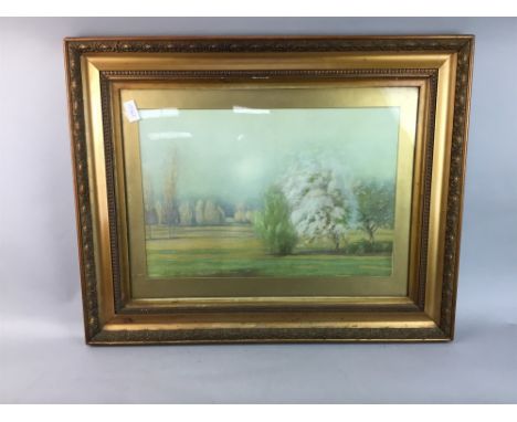 LOT OF PRINTS AND PICTURES, including a mixed media portrait of a female and a floral embroidered picture