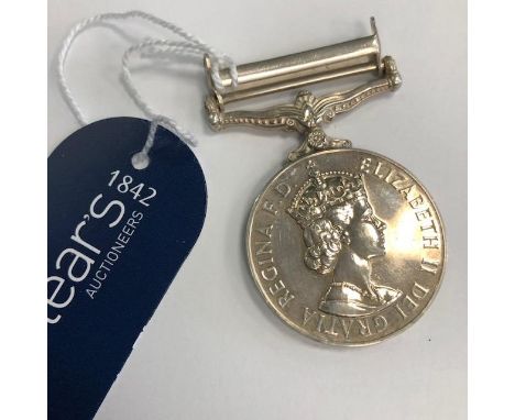 GENERAL SERVICE MEDAL, inscribed 'For Campaign Service', awarded to Pte K J Power RRW, suspended from bar inscribed 'Northern