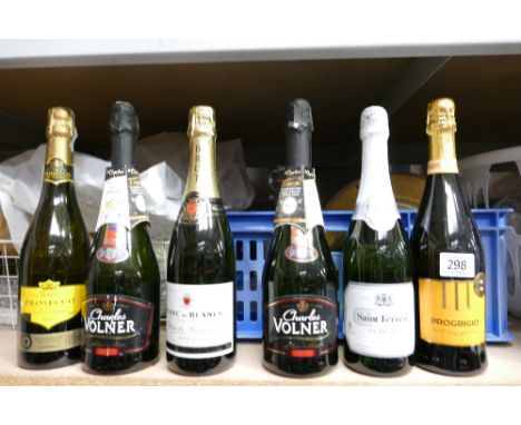 Six bottles of sparkling wine