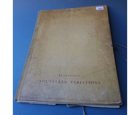 Edward Benedictus early 20th century 'Nouvelles Variations' Paris 1930 first edition 75 pochoir illustrations on 20 plates ex