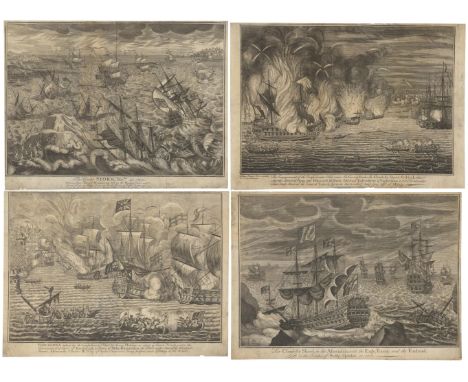'ENGLAND'S GLORY': A SET OF FOUR ENGRAVINGS, CIRCA 1738published by William Rayner, London, and comprising The Great Storm, N