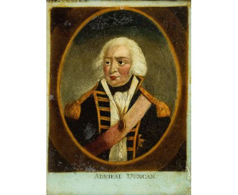 A REVERSE GLASS PAINTED PORTRAIT OF ADMIRAL LORD NELSONafter Simon de Koster, circa 1800, framed -- 14 ½ x 12in. (37 x 30.5cm