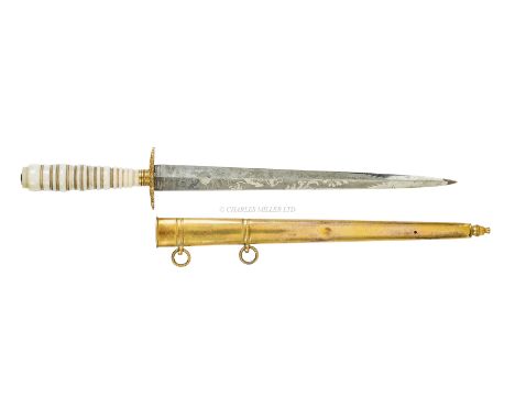 Ø A NAVAL DIRK, LATE 18TH CENTURYby Dudley, Grand Parade, Portsmouth, with tapering double-edged blade etched with scrolling 