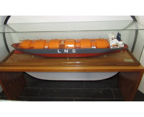 A 1:48 SCALE MODEL OF THE LNG (LIQUID NATURAL GAS) CARRIER T.T.&nbsp;KHANNUR, BUILT BY MOSS ROSENBERG, NORWAY, FOR GOLAR GAS 