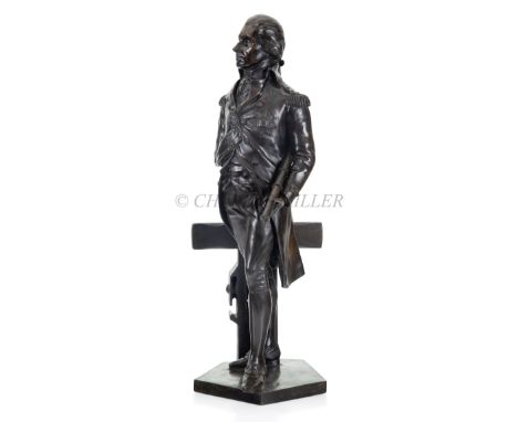 AN HISTORICALLY INTERESTING COMMEMORATIVE CENTENARY BRONZE OF LORD NELSON BY PRINCESS LOUISE, DUCHESS OF ARGYLL, 1906Nelson m