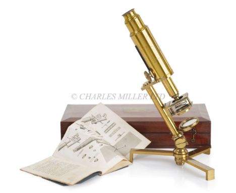 AN IMPROVED COMPOUND MICROSCOPE OF PHILIP CARPENTER, CIRCA 1820Constructed in lacquered brass and signed and inscribed on the