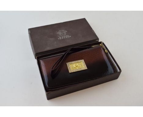 Vintage Versace Signature Ladies Purse Wallet in Original Box c1980s  Excellent condition in original box showing some wear
