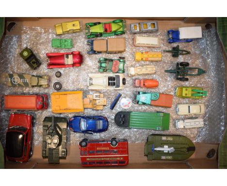 A mixed collection of vintage die cast vehicles to include manufacturers Matchbox and other similar manufactures. (Qty)  