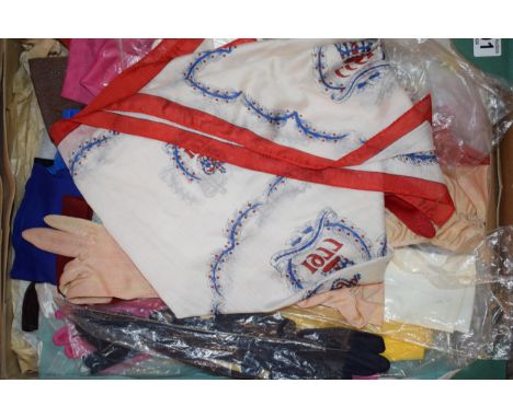 Quantity of Vintage 1960s Ladies Gloves &amp; Scarves  All in excellent condition stored in bags and in a box around 20 pairs