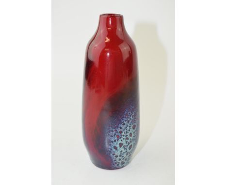 Royal Doulton Flambe Veined vase 1614, 15cm tall.  In good condition with no obvious damage or restoration. Some light surfac