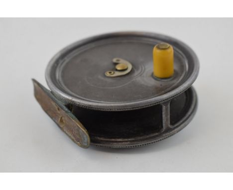 A vintage 'Hardy' 'Uniqua' 3 1/8" trout fly fishing reel. Marked 'Hardy Bros Ltd Alnwick' Diameter 8cm.  