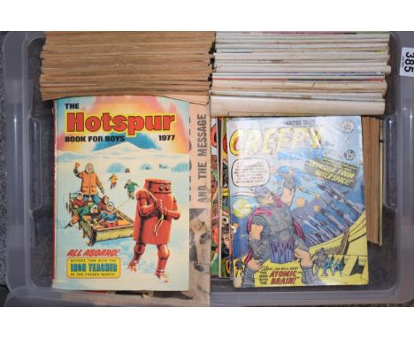 A collection of vintage comics to include early editions of titles such as 'Astounding Stories' by 'Aproved Comics', 'Creep W
