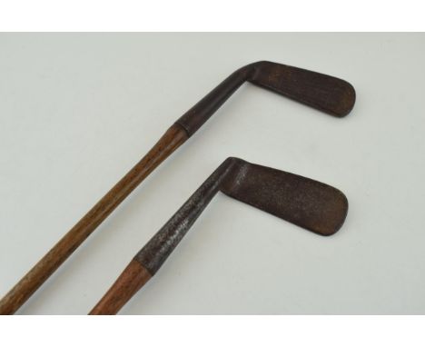 Two vintage hickory shafted golf clubs. One by A. Hamilton, Rowland Castle 'Special', 'Warrented Hand Forged' together with a