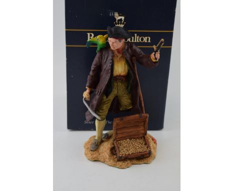 Boxed Royal Doulton Resin Figure Long John Silver.  In good condition with no obvious damage or restoration.