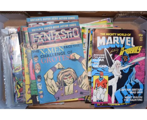 A large collection of vintage comics to include 'Marvel' and 'A Power Comic' comics, 'Marvel Team-Up', 'The Mighty World of M