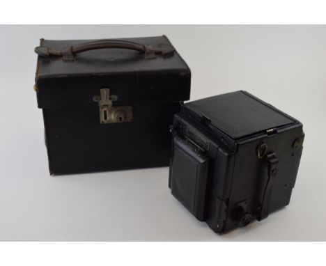 Ensign-Special Reflex camera, in leather carry case, untested.  