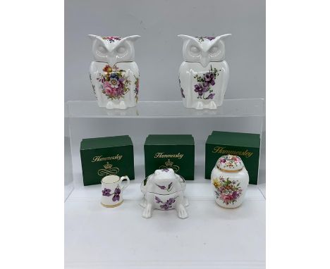 A selection of Hammersley trinket boxes 