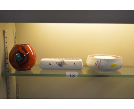 Three items of Poole pottery