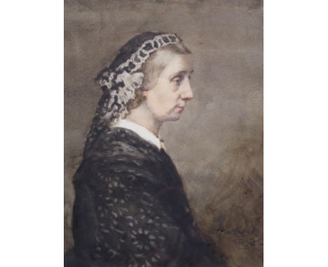 HENRY WRIGHT KERR RSA, RSW (Scottish 1857 - 1936) PORTRAIT OF A LADY Watercolour, signed, 39 x 29cm (15 1/4 x 11 1/2")