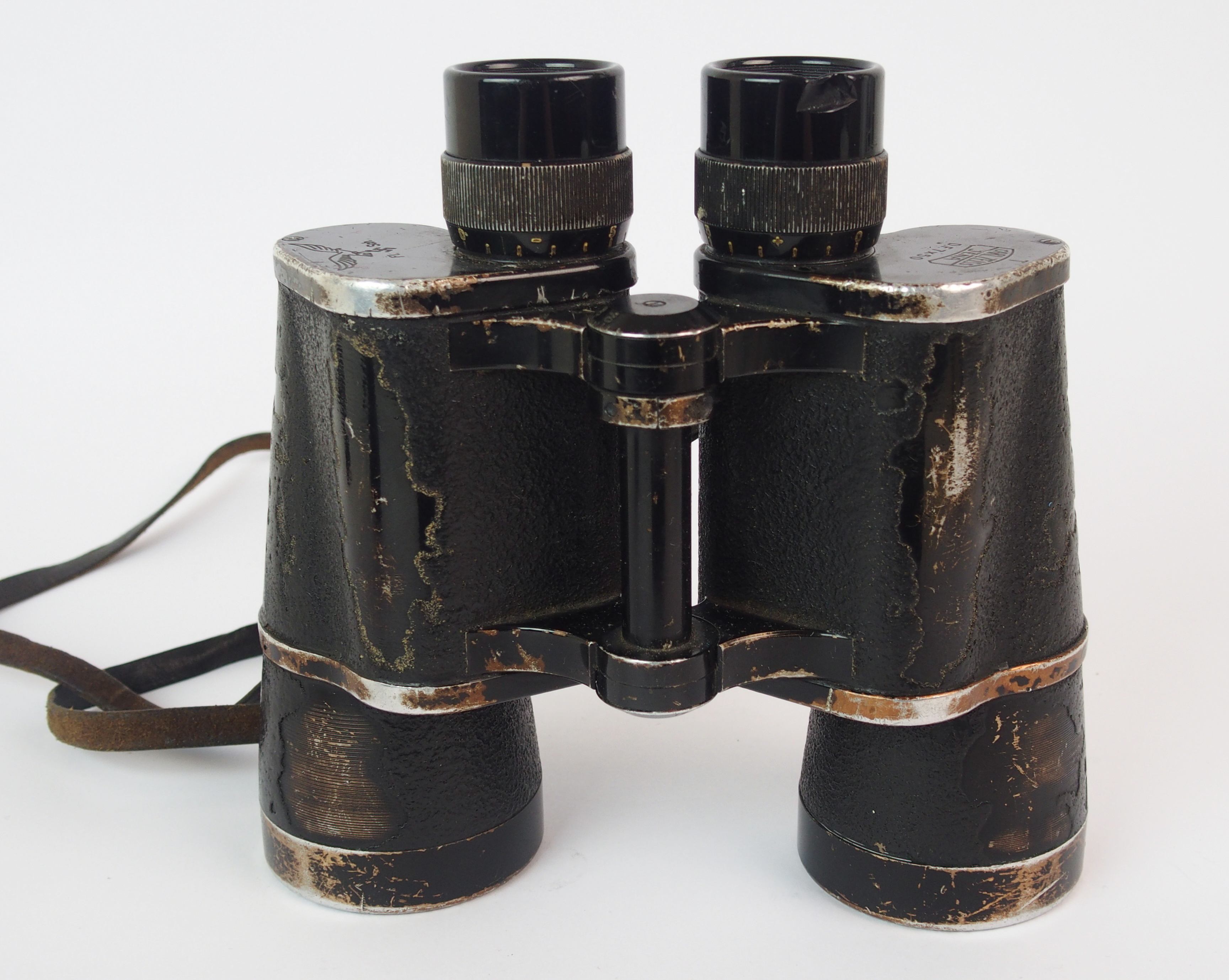 A pair of WWII German Military binoculars by Carl Ziess, 7cm x 50cm ...