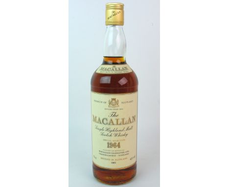 The Macallan 1964 Highland Single Malt Scotch Whisky bottled in Scotland 1982. 75cl, 43% volume, in carton