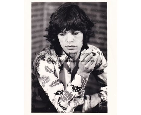 MICK JAGGER / BILL WYMAN       Three original black &amp; white 10" X 8" Press photographs from the 1970's of the Rolling Sto