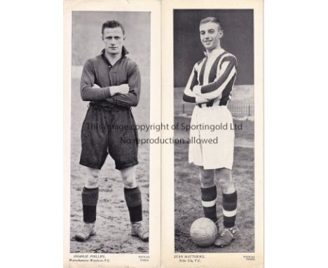 TOPICAL TIMES CARDS    74 Topical Times Panel Portrait cards, 5 complete sets, 1934 (14), 1935 (14), 1936 (16)-coloured, 1938