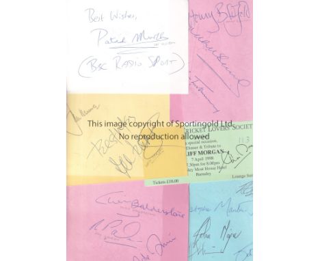 CRICKET AUTOGRAPHS      A large number albums sheets of cricketers and few other personalities including Richie Benaud, John 